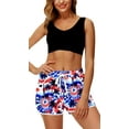 thumbnail image 3 of Women Summer Board Shorts Hawaiian Tropical Print Beach Swim Shorts with Pockets, 3 of 10