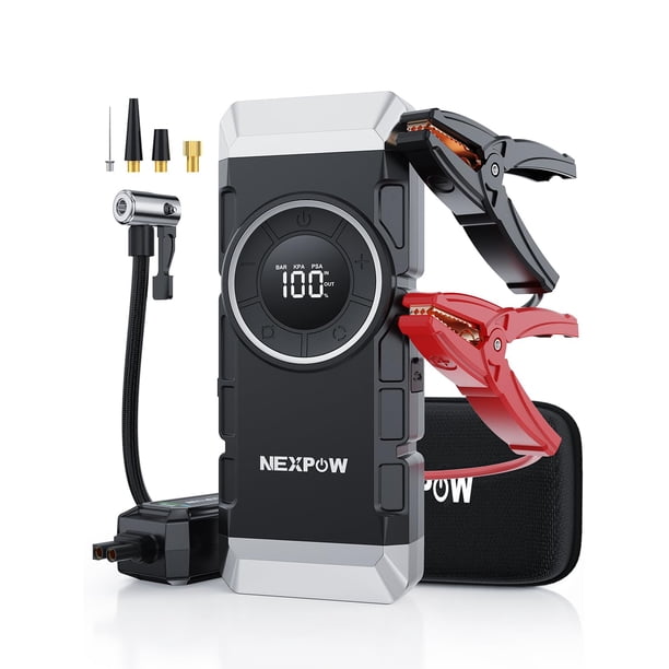 NEXPOW Arrancador de Batería 3000A 12V, Compresor de Aire 150PSI