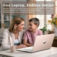 thumbnail image 3 of HP Laptop, 14" Ultral Light Laptop for Students and Business, Intel Celeron Quad-Core N4500, 8GB RAM, 64GB eMMC, Wi-Fi, Bluetooth, Windows 11 Home in S Mode, Rose Gold, Gift Set, 3 of 7