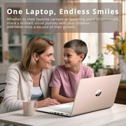 HP Stream 14 HD BrightView Laptop, Intel Celeron N4120 Processor, 16GB RAM, 64GB SSD, Intel HD Graphics, 720p Webcam, 1 Year Office 365, Gold, Win 11, Hotface 32GB USB Card