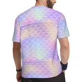 thumbnail image 2 of Wukai Fish Scale1 Print Men's Short-Sleeved Mesh T-Shirt,Quick-Dry Short Sleeve Workout T-Shirt-XX-Large, 2 of 8