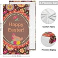 thumbnail image 2 of Easter Hen Eggs Applique Hand Towels, Colorful Flowers Pattern Kitchen Towel Ultra Soft and Absorbent,Decorative Fingertip Face Towel for Bathroom Hotel, 2 PCS, 28.3"x 14.4", 2 of 5