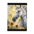 thumbnail image 3 of FUIALDOLG Kids Trifold Wallet White Horse Butterfly Art Compact Trifold Card Wallet for Outdoor, Polyester Foldable Youth Wallet, 3 of 6