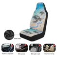 thumbnail image 5 of XYZCANDO Sea Turtle Front Car Seat Cover Set of 2 Tropical Automobile Front Seat Covers Easy to Install and Clean Suitable for Most Cars,SUV,Sedan, 5 of 7