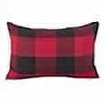 thumbnail image 3 of SARO LIFESTYLE Buffalo Check Plaid Design Cotton Down Filled Throw Pillow, 13" x 20", Red, 3 of 4