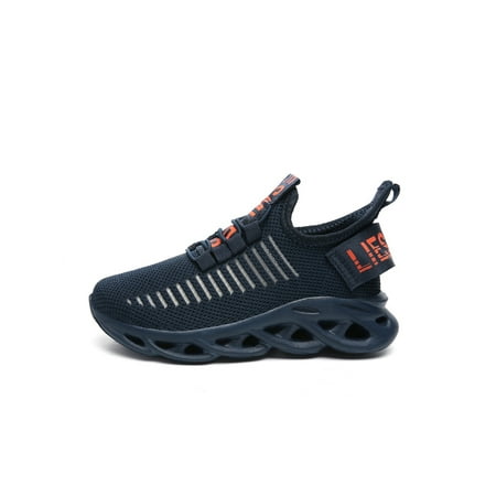 

Lacyhop Kids Running Shoes Boys Comfortable Sport Walking Fashion Sneakers Dark Blue 1Y