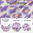 thumbnail image 6 of Actgleam Girls Summer Dress Kids Floral Print Puff Sleeve Cute Square Neck A-Line Midi Sundress,Purple Floral,5-6Y, 6 of 9