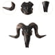 thumbnail image 4 of Estatua de cabeza de oveja, escultura de cabeza de animal, decoración de pared, figura decorativa de resina para decoración del hogar , Cobre, 4 of 8