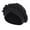 Black, variant on Duoif Hijab Turbans for Women Fashion Women Braid Hat Muslim Ruffle Cancer Turban Wrap Cap Head Wraps for Women Black