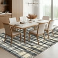 thumbnail image 2 of FairOnly 8'x10'Modern Plaid Area Rug for Living Room Modern Irregular Non Slip Soft Geometric Washable Rug for Kitchen Bedroom Bathroom,Blue Beige, 2 of 7