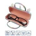 thumbnail image 2 of JAVOedge Children's Rainbow Unicorn Hard Eyeglass Case Glasses for Kids, Girls, Boys Hard Shell with Handle and Cloths, 2 of 5