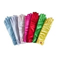 thumbnail image 6 of comerut 1 Pair Gloves Children's Princess Skirt Accessories Colorful Butterfly Bowknot Gloves for Stage Performances Parties, 6 of 7