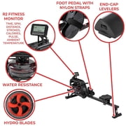 Water Rower Machine - Maykoosh Surge 500 - Full Body Workout - Adjustable Resistance - 80 Long