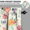 thumbnail image 5 of Kitchen Curtains and Valance Set 36 Inch Tier Pioneer Colorful Floral 3 Pieces Set Dining Room Small Curtain Drapes Cafe Curtains Valance for Home Decor Rod Pocket, 5 of 6