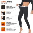 thumbnail image 5 of Thermal Underwear for Men Long Johns With Fleece Lined Set Set Cold Weather Winter Top Bottom, 5 of 5