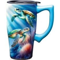 SEA TURTLE 18 OUNCE CERAMIC TRAVEL MUG