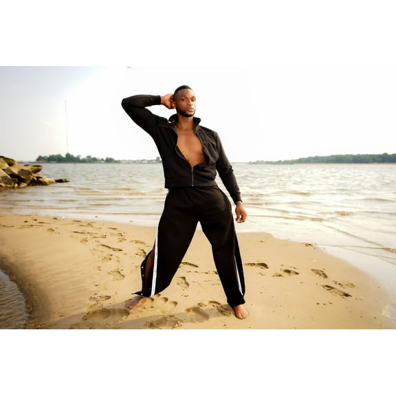 Sparkies Unisex Mens Womens Adaptive Pants With Full Side Seam Opening