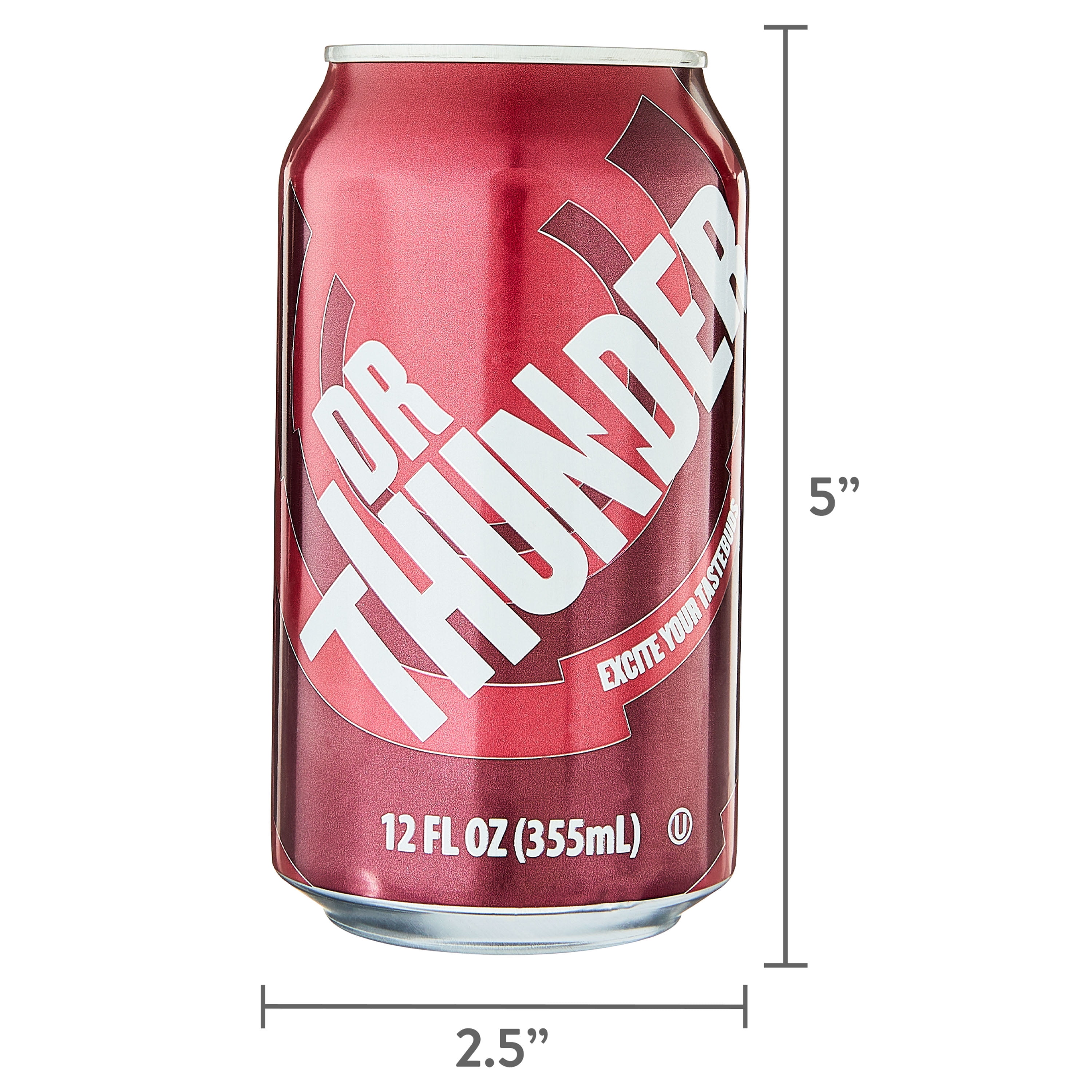 (2 pack) Great Value Dr Thunder Soda Pop, 12 fl oz, 12 Pack Cans