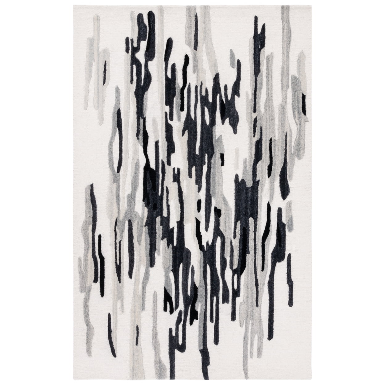 SAFAVIEH Rodeo Drive Jesper Abstract Area Rug, Ivory/Black, 5' x 8'