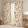 thumbnail image 2 of Homewish Kawaii Deer Fox Bear Black Out Curtains For Preppy Children,Cartoon Animal Curtains Pack of 2 (42x63 Each),Jungle Wildlife Bedroom Curtains,Microfiber Bedroom Decor, 2 of 6