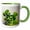 Green/White, variant on 3drose, Macro Photo of the Leaves from a Ginkgo Biloba Jade Butterflies Tree., 11oz Two-tone Green Mug