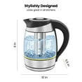 Chefman 1.8L Electric Glass Kettle w/ Temperature Control, Removable