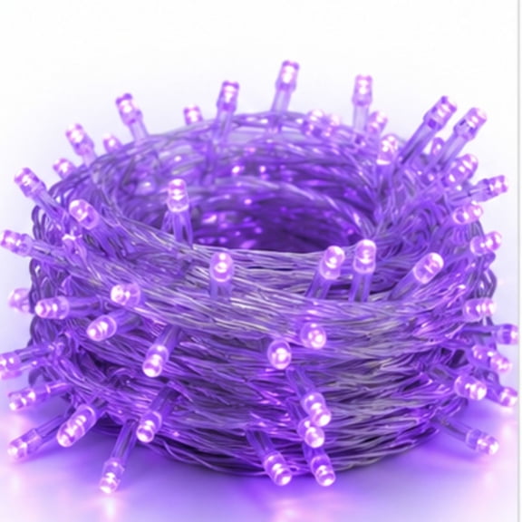 Elegani 3-Pack 100 LED Purple String Lights, 32ft 8 Modes, Indoor/Outdoor