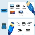 thumbnail image 3 of CY 0.3M USB 3.0 Type-A Male to USB3.0 Type-B Male Cable Extension Blue 5Gbps for Disk SSD Camera Data, 3 of 9