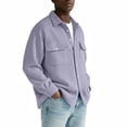 thumbnail image 7 of Handshe Men's Cotton Waffle Knit Button-Down Shirt, Solid Color Long Sleeve, Casual and Comfortable for Daily Wear, 7 of 7