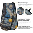 thumbnail image 2 of Yayeee Double Oven Mitt Kitchen Heat Resistant Baking 35" x7" Quilted Glove, Swirling Starry Sky, 2 of 6
