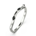 thumbnail image 2 of 0.12ct Marquise black diamond moissanite 18K White Gold Over Silver Wedding Band, 2 of 4