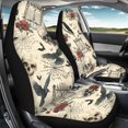 thumbnail image 4 of POLERO Rose and Raven Design Polyester Front Seat Cover Stretchy, Removable Vehicle Seat Covers for Women, Set of 2 Auto Interior Cover, 4 of 13