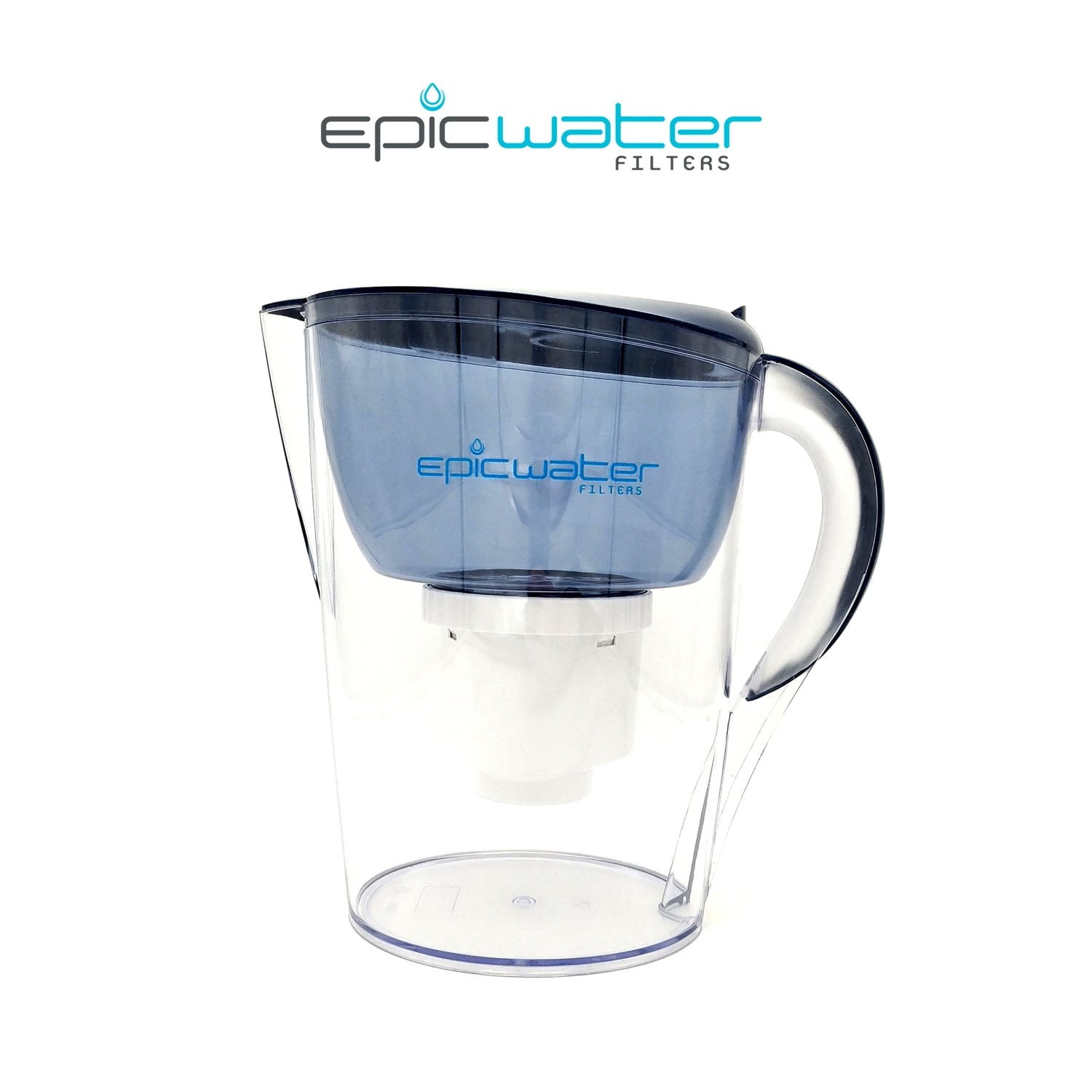 epic pure water filter pitcher navy blue 3.5l 100 bpafree removes fluoride, lead