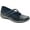 Black Leather, variant on Aetrex Women's Annie Slip-On Mary Jane Shoes for Women Wide Width Adjustable
