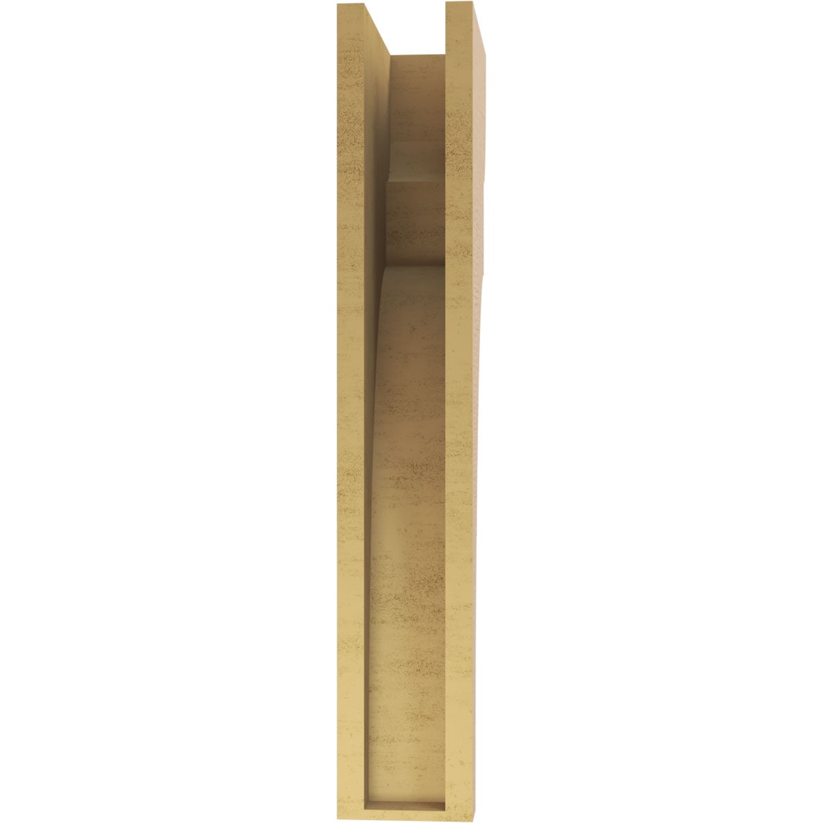 5"W x 10"D x 30"H Thin Yorktown Rough Cedar Woodgrain TimberThane Corbel, Primed Tan