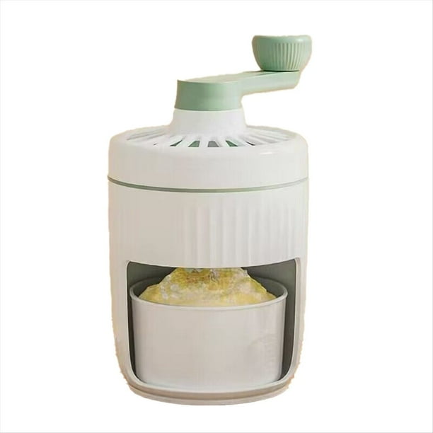 Trituradora de Hielo Portátil Giratoria Manual Máquina de Hielo Raspado con Bandejas de Hielo Trituradora de Hielo de Manivela Picadora de Bebidas Agitador,A