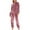 #350-Pink, variant on Censtreet Women's Winter Pajama Set, Flannel Basic Pajamas, Long Sleeve Round Neck Top and Elastic Waist Pants