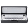 thumbnail image 3 of Yazoeia 10‑Hole Harmonica Blues Bb Key Harp Wind Musical Instrument Beginner Practice AM‑20DWhite YQ320-1099, 3 of 13