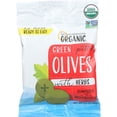thumbnail image 1 of Mediterranean Organic Olives, Green Pitted, With Herbs, 2.5 Oz (Pack Of 12), 1 of 1