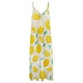 thumbnail image 6 of Yuzu Fruit Sleeveless Dress Women's Evening Dress Womans Clothing, 6 of 9