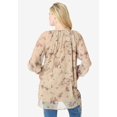 thumbnail image 2 of Roaman's Women's Plus Size Blouson Sleeve Overlay Blouse, 2 of 4