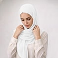 thumbnail image 6 of Karight Womens Chiffon Hijab Scarf Lightweight Solid Color Breathable Sheer Head Wrap, 6 of 6