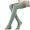 Green, variant on Pilates Socks Womens Winter Warm Knit Socks Ladies Solid Color over the Knee Stockings Socks Thick Socks Women One Size