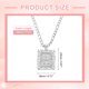 thumbnail image 2 of Collar con colgante de letra inicial Uxcell de 20" para hombres y mujeres, letra mayúscula H, plata, 2 of 6