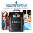 thumbnail image 6 of ION Block Rocker XL - Portable Bluetooth Outdoor Party Speaker, 220W, with Karaoke Microphone, Battery, 5 Speakers, Lights, Radio, USB Charging & App, 6 of 9
