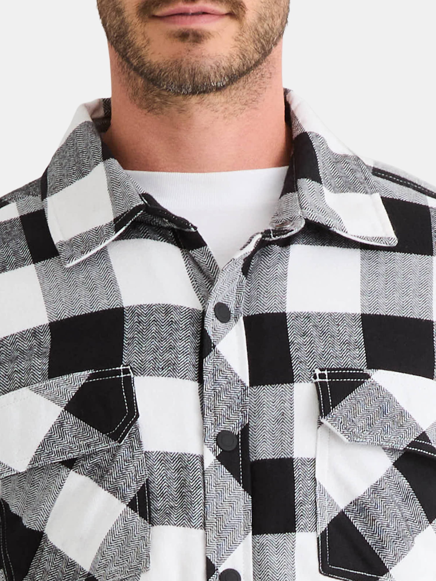 George Men's and Big Men's Fleece Lined Shirt Jacket, Sizes S-3XL