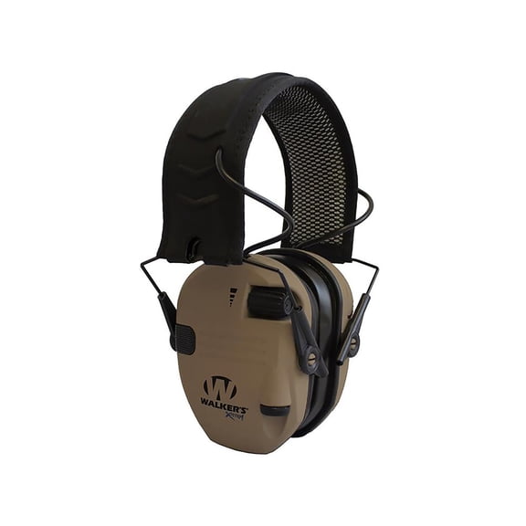 Walkers Ultra Low Profile Razor Xtreme Shooting Muffs in Battle Brown