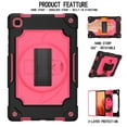 thumbnail image 2 of Dteck Shoulder Strap Case for Samsung Galaxy Tab A7 10.4" SM-T500 T505 (2020 Released) 10.4-inch,Shockproof Armor Rubber Hybrid 3-Layer Protection Back Cover without Screen Protector,Rose+Black, 2 of 6