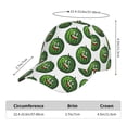 thumbnail image 2 of Fuzoiu Happy Watermelon Print Adjustable Baseball Cap for Men and Women, Unisex Sports Hat, Sun Protection Hat for Running Workouts and Outdoor Activities All Seasons, 2 of 6