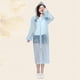 thumbnail image 4 of Chubasquero transparente de punto de onda para adultos, impermeable, con capucha, poncho, impermeable, unisex, portátil, transparente, para lluvia, para adultos, hombres, mujeres (azul), 4 of 5
